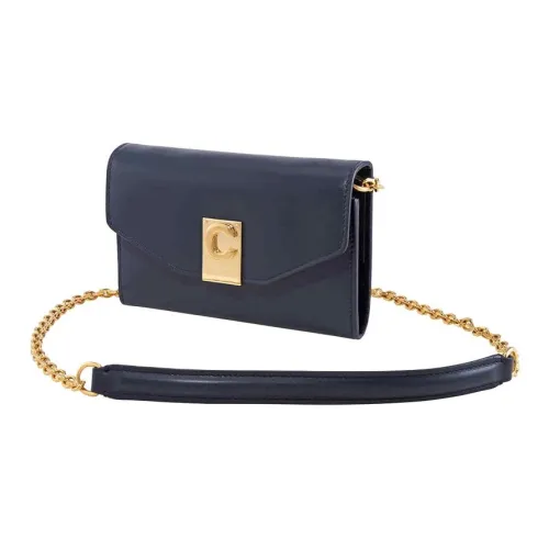 CELINE Цепь Плечевой ремень Сумка через плечо Стандартная Женская Темно-синий