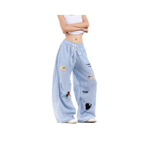 PISYPOX Blue Unisex Casual Pants PISYPOX Синий Унисекс Повседневные Штаны