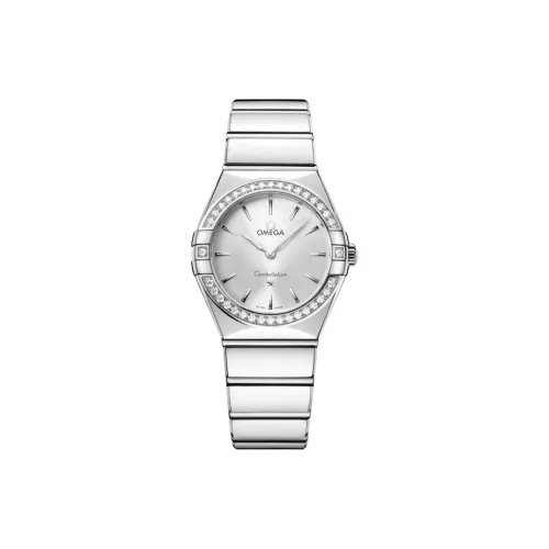 OMEGA Quartz Механизм Женские Constellation Series Constellation Watch Часы 28 мм Серебряные