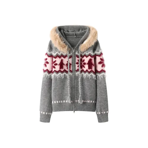 JUFU Серый Женский Трикотаж