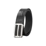 День-образный H Серебряный Пряжка + [Крокодиловый узор] Черный ремешок
