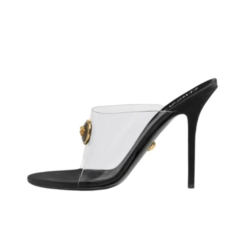 VERSACE Шлепанцы Женские Черный Золото