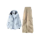 3-в-1 Комплект Одежды (Синяя ветровка + Хаки штаны)