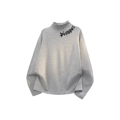 PISYPOX Длинный рукав Т-рубашка Унисекс