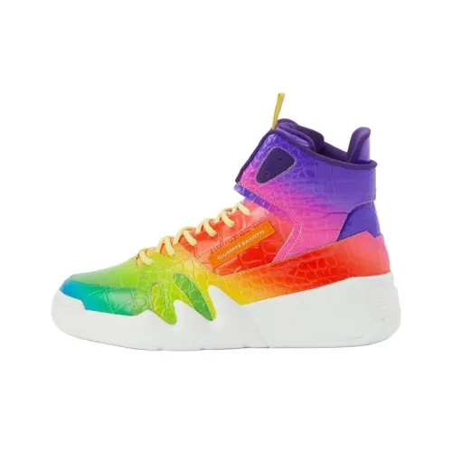 Giuseppe Zanotti GZ Talon Rnbw Высокие Топы Стильные Скейтбординг Мужские Радужные