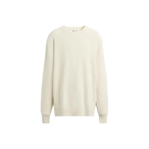 ZARA Экрю Мужские Свитера