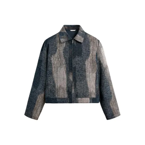 ZARA Blue Indigo Men's Jackets ZARA Синие Индиго Мужские Куртки