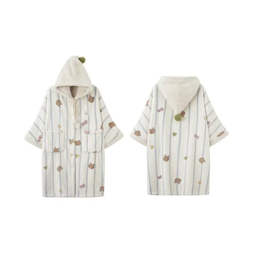 MIOJUER Синий Женские Банные халаты