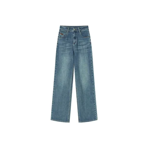 XIANGYING Морской синий Женские Джинсы