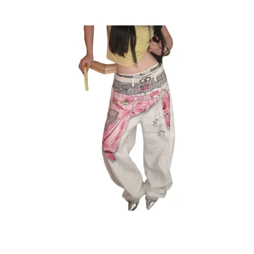 OG96 LAB Белый Унисекс Джинсы