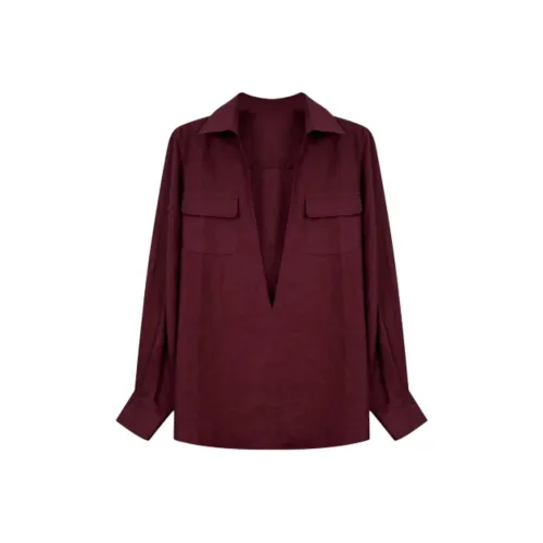 GZQJ Фиолетовые Женские Рубашки