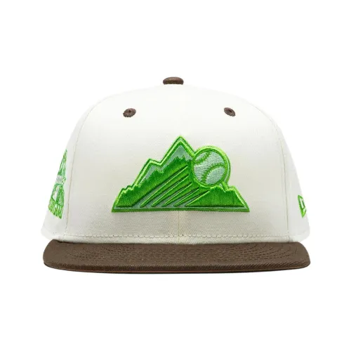 New Era 59FIFTY Series Полиэстер Кепки Унисекс Белый Зеленый Коричневый