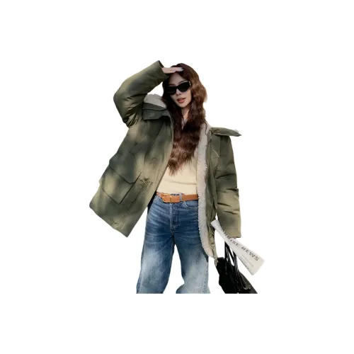 STGX Армейский зеленый Женские пуховики