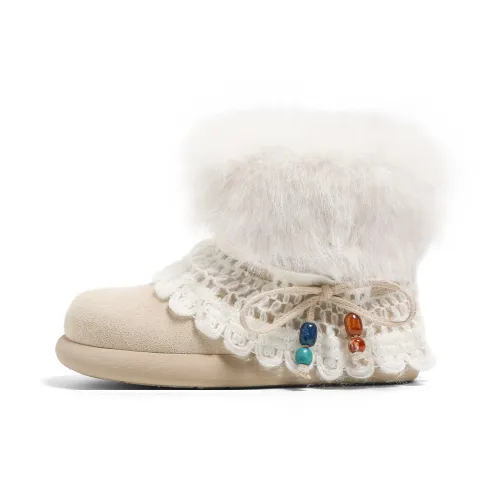 FOREVER 21 Сноубутсы Женские Бежевые