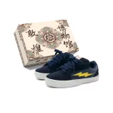 Темно-синий, синий, желтый (синий, обувь, шнурки)