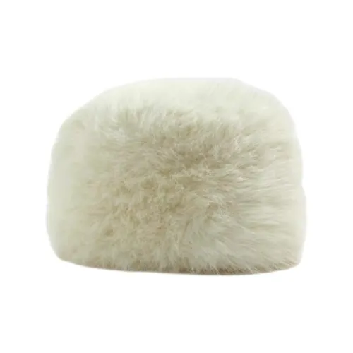 ZARA Полиэстер Шапки и Кепки Женские Натуральный Белый