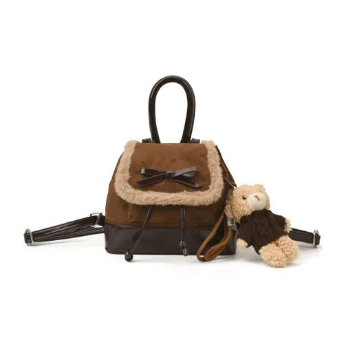 Champion Cub ПУ (полиуретан) Рюкзак Женские Кофейный Коричневый Хаки Красный