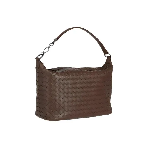 Bottega Veneta Intrecciato Телячья кожа Сумка через плечо Женская Коричневая