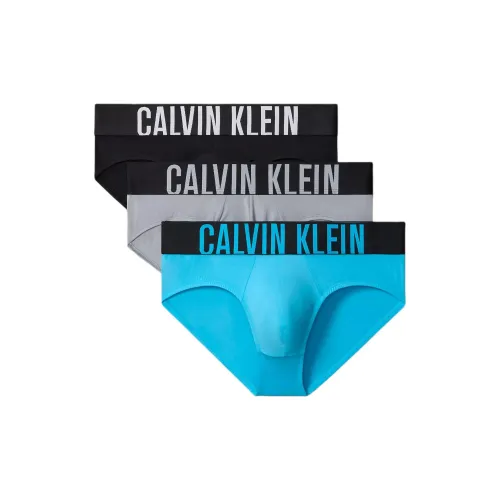 Calvin Klein 3 пачки черный + серый + синий мужские трусы-бикини