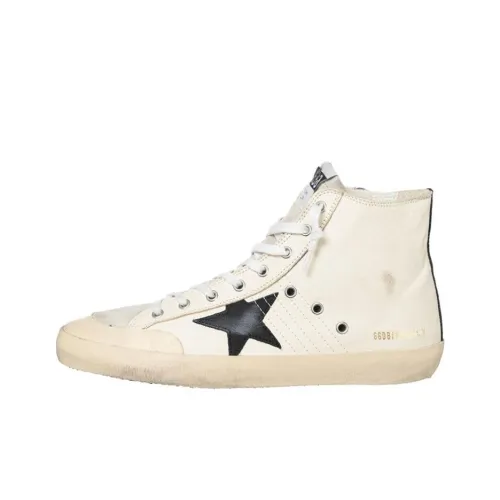 Golden Goose Francy High Топ Скейтборд Кроссовки Мужские Бежевые Потертые