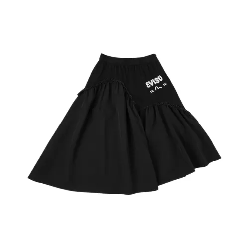 EVISU Черные Женские Джинсовые Длинные Юбки