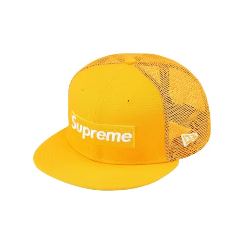 Supreme x New Era Кепки Унисекс Темно-коричневый Розовый Красный Темно-синий Желтый Черный