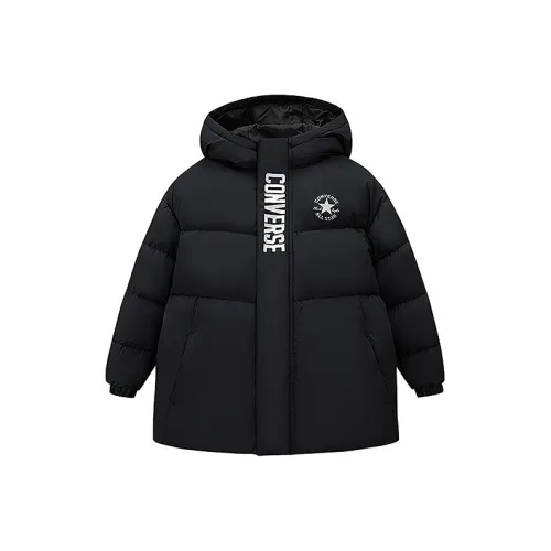 Конверс Глубокий Черный Kids Утеплённые Куртки