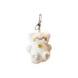 Белый Lucky Кошка + Серебряная Застежка