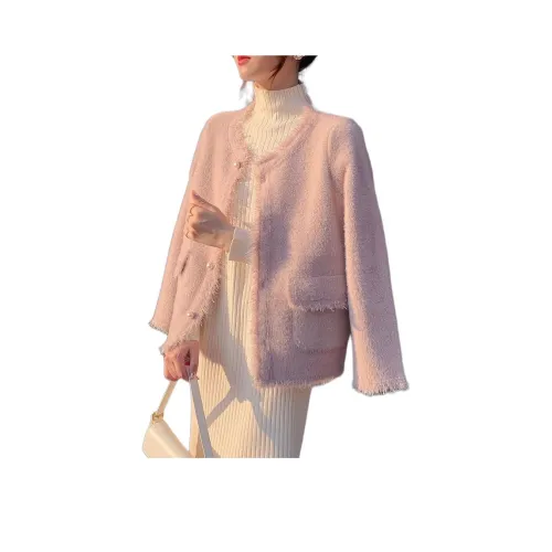 VINMUK Розовый Женский Короткий Пальто