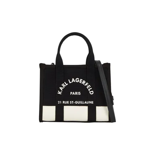 Karl Lagerfeld Переработанный хлопок Одно плечо Сумка Мини Женская Черная Белая