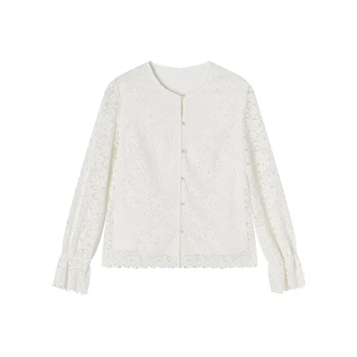 XIANGYING Цапельно-белый Женские Рубашки