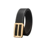 Ремешок в форме дня с золотой пряжкой-пластиной и черным, кофейным и белым ремешком