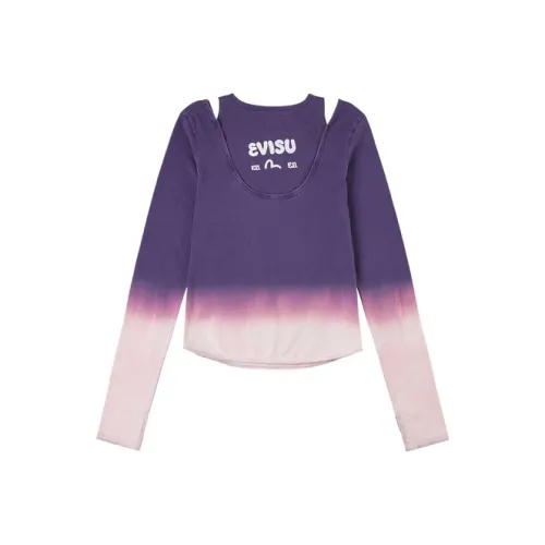 EVISU Серый Фиолетовый Женские T-рубашки
