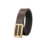 Ремешок с заклепкой в форме дня - H Золотой + [Крокодиловый узор] Кофе