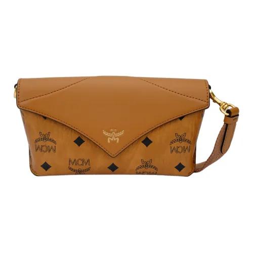 MCM Сумка через плечо из искусственной кожи унисекс цвет коньячный коричневый