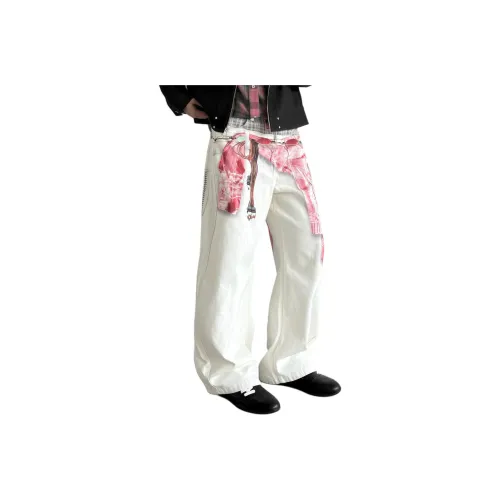 ZMHT Белый Унисекс Джинсы