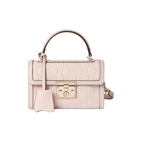 GUCCI Сумка с подвесным замком кожа маленькая женская розовая