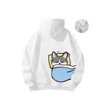 Белая спящая собака с флисовой подкладкой