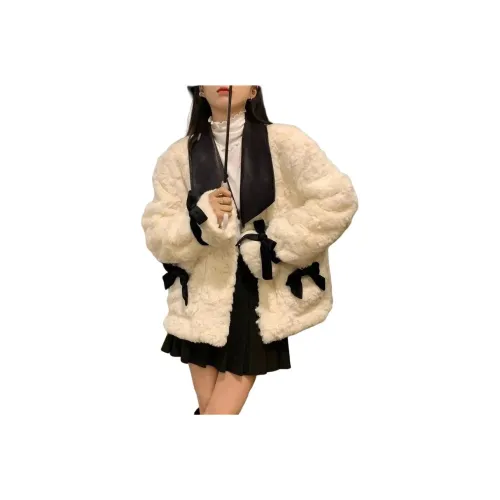 VINMUK Белый Женский Короткий Пальто