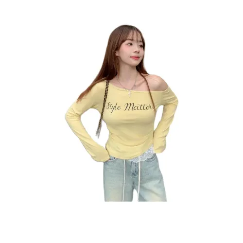 YICHEN Желтые Женские T-рубашки