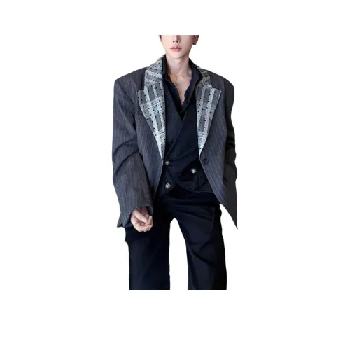 GANGZAI Темно-серый Унисекс Деловые костюмы