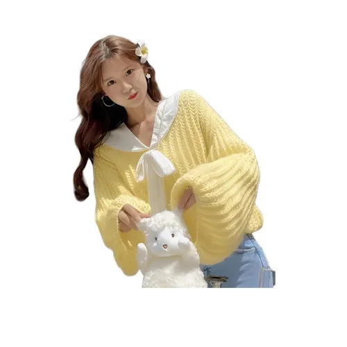 ZVJH Жёлтый Женский Трикотаж