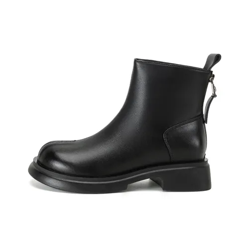 JOSINY Ботильоны Черные Без Подкладки Женские