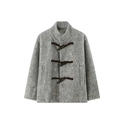 SNZX Пальто из бычьего рога с пуговицами Женское меховое изделие