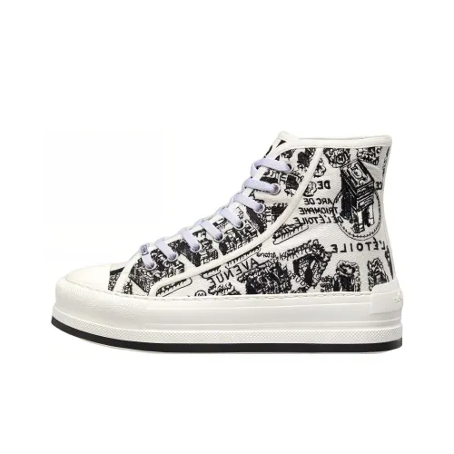 DIOR Walk'n'Dior Платформа Высокие Топы Стильные Скейтбординги Женские Белые