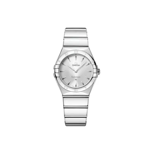 OMEGA Quartz Механизм Женские Constellation Series Constellation Watch Часы 28 мм Серебряные