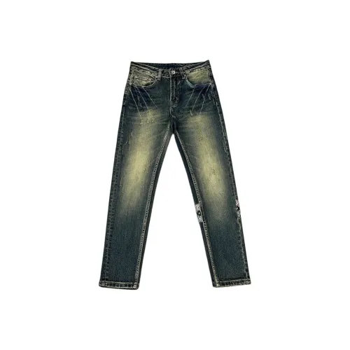 ZMHT Blue Unisex Jeans ZMHT Синий Унисекс Джинсы