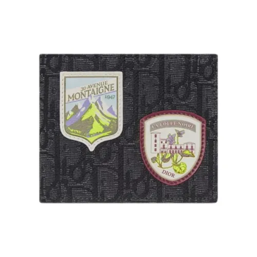 DIOR OBLIQUE Хлопок Кошелек Унисекс Черный