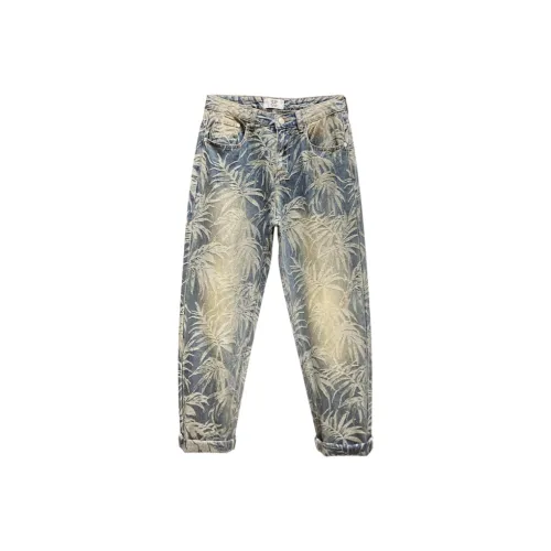 CAT'S PAW Синий Унисекс Джинсы