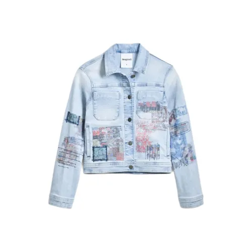 Desigual Светло-синие Женские Джинсовые Куртки